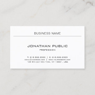Minimalist Professional Design Elegant Modern Business Card