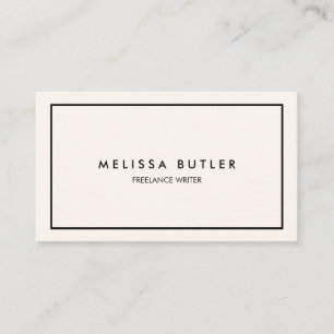Minimalist Professional Elegant Beige Business Card