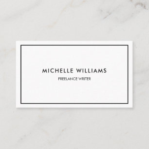 Minimalist Professional Elegant black and white Business Card