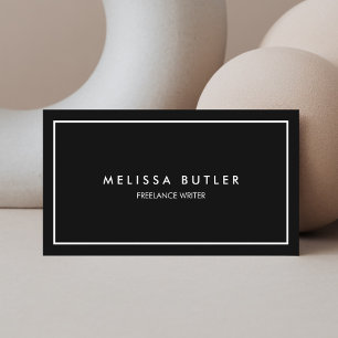 Minimalist Professional Elegant Black Business Card