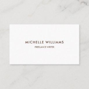 Minimalist Professional Elegant brown Business Card