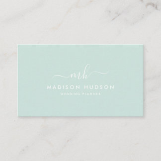 Minimalist Professional Elegant Mint Business Card