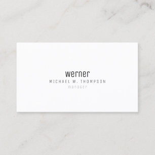 minimalist professional elegant simple manager b/w business card