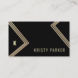 Minimalist professional geometrical monogram business card