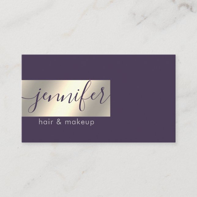 Minimalist professional  gold foil business card (Front)