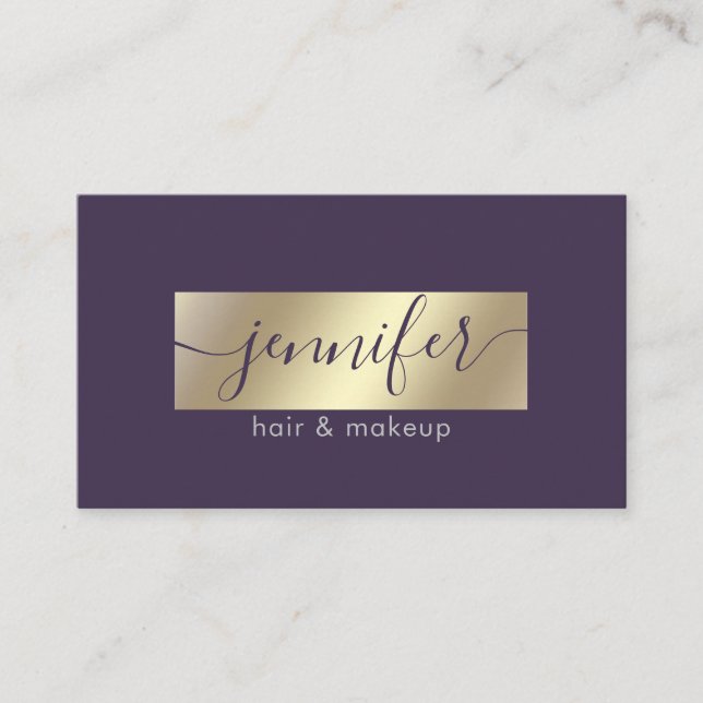 Minimalist professional  gold foil business card (Front)