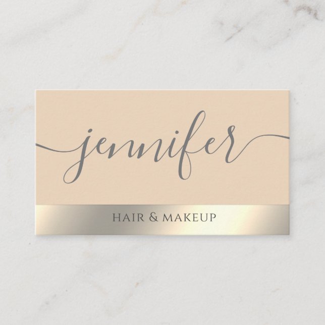 Minimalist professional  gold foil business card (Front)