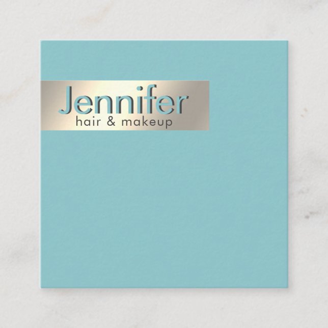 Minimalist professional gold foil simple square business card (Front)