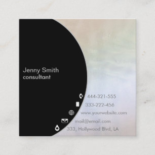Minimalist professional holographic geometrical square business card