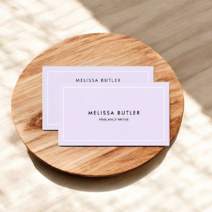 Minimalist Professional Light Purple Business Card