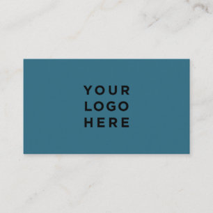 Minimalist Professional Logo Atlantic Blue Chic Business Card