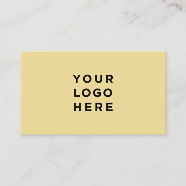 Minimalist Professional Logo Butter Cream Business Card (Front)