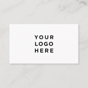 Minimalist Professional Logo Corporate White Business Card