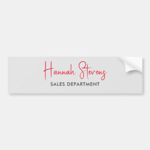 Minimalist Professional Modern Calligraphy Bumper Sticker