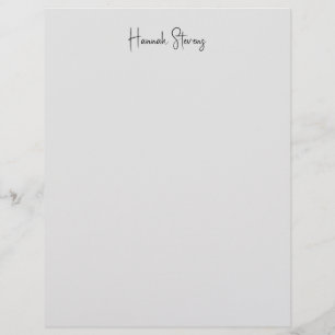 Minimalist Professional Modern Calligraphy Custom Letterhead