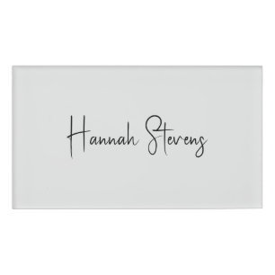 Minimalist Professional Modern Calligraphy Name Tag