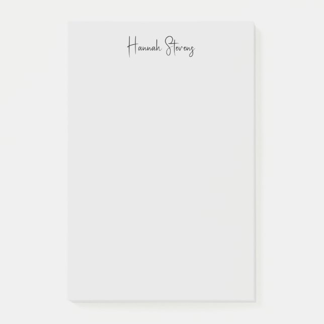 Minimalist Professional Modern Calligraphy Post-it Notes (Front)
