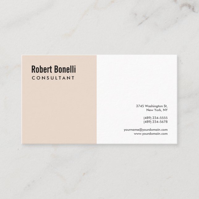 Minimalist Professional Modern Custom Business Car Business Card (Front)