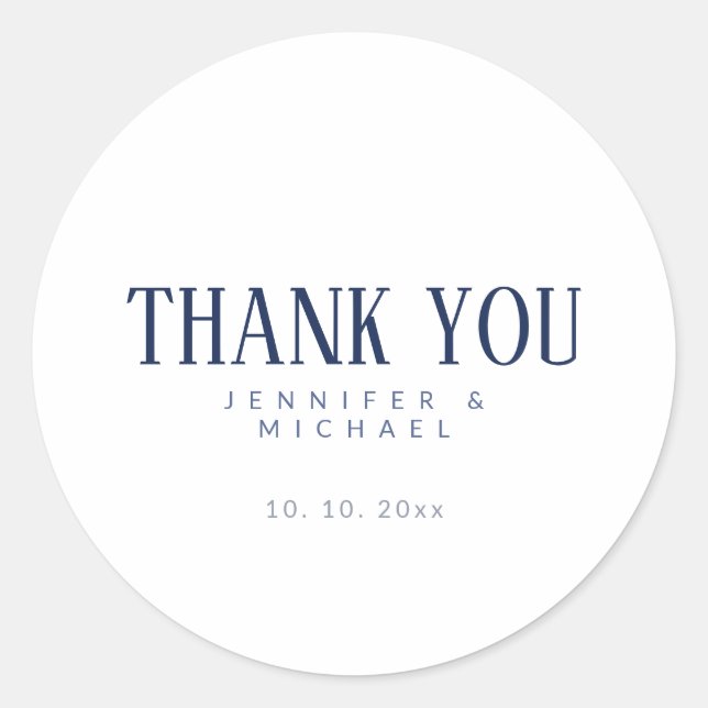 Minimalist Professional Modern Elegant Classic Round Sticker (Front)
