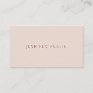 Minimalist Professional Modern Elegant Colour Plai Business Card