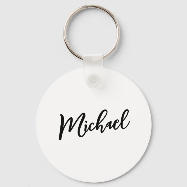 Minimalist Professional Modern Elegant Key Ring (Front)