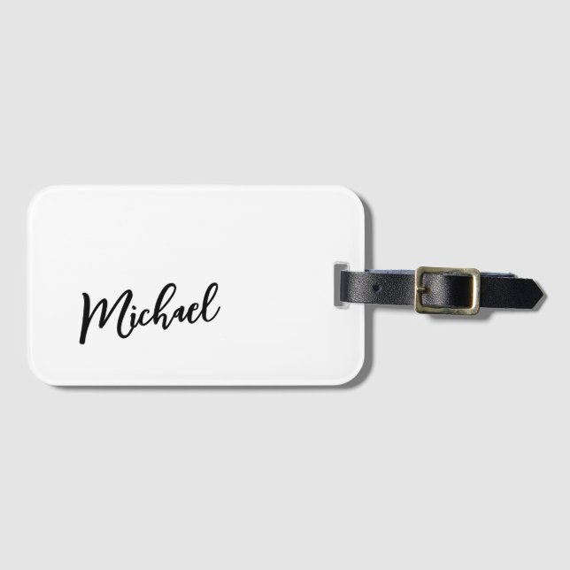 Minimalist Professional Modern Elegant Luggage Tag (Front Horizontal)