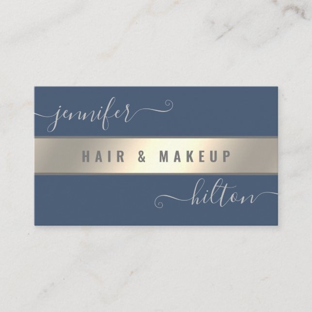 Minimalist professional modern gold foil business card (Front)