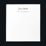 Minimalist Professional Modern Handwritten Notepad<br><div class="desc">This perfect business card design will be very useful for you. The best way to explain what you can do in your business with a good design is to have a good business card.</div>