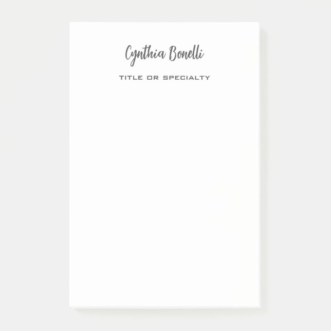 Minimalist Professional Modern Handwritten Post-it Notes (Front)
