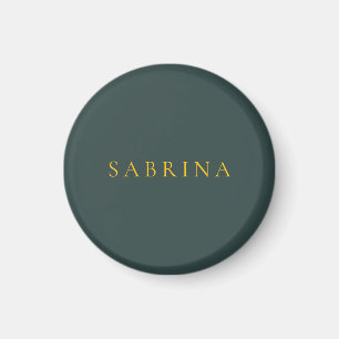 Minimalist Professional Modern Name Dusty Green Magnet