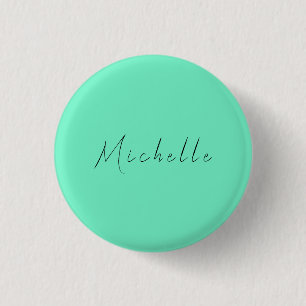 Minimalist Professional Modern Name Handwritten 3 Cm Round Badge