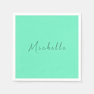 Minimalist Professional Modern Name Handwritten Napkin