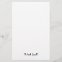 Minimalist Professional Modern Plain Black White