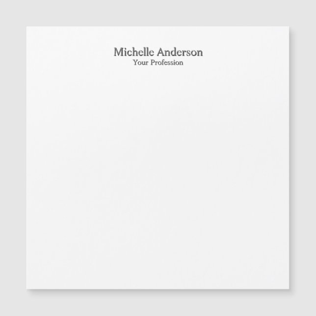 Minimalist Professional Modern Plain Name Card (Front)