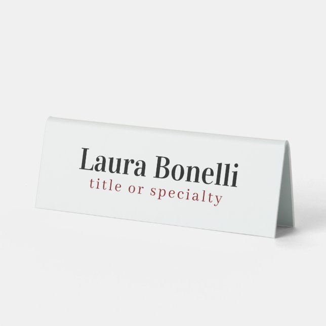 Minimalist Professional Modern Plain Name Title (Front)