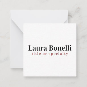 Minimalist Professional Modern Plain Name Title Card