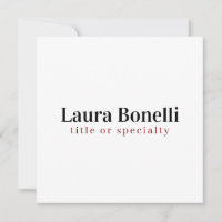 Minimalist Professional Modern Plain Name Title