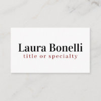 Minimalist Professional Modern Plain Name Title