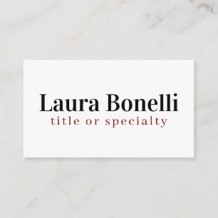 Minimalist Professional Modern Plain Name Title Enclosure Card
