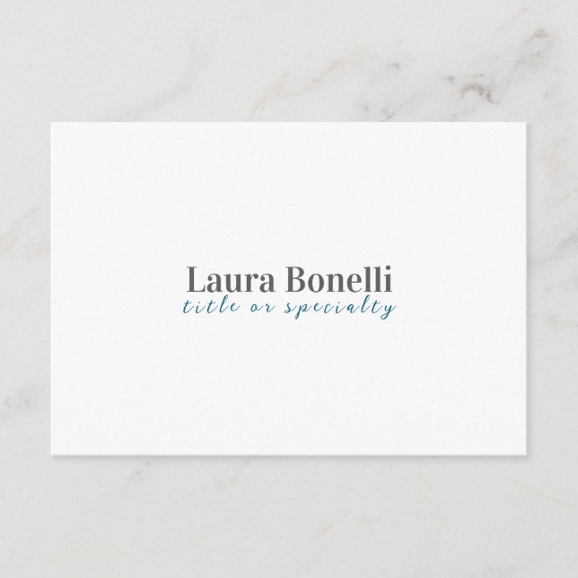 Minimalist Professional Modern Plain Name Title Enclosure Card (Front)