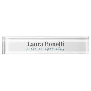 Minimalist Professional Modern Plain Name Title Nameplate