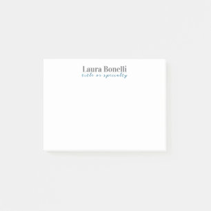 Minimalist Professional Modern Plain Name Title Post-it Notes
