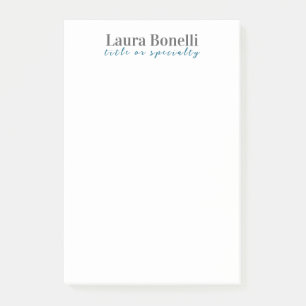 Minimalist Professional Modern Plain Name Title Post-it Notes