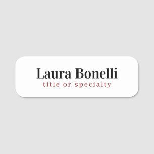 Minimalist Professional Modern Plain Name Title Tag