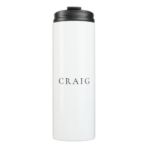Minimalist Professional Modern Plain Name Title Thermal Tumbler