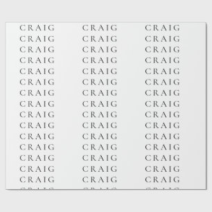 Minimalist Professional Modern Plain Name Title Wrapping Paper