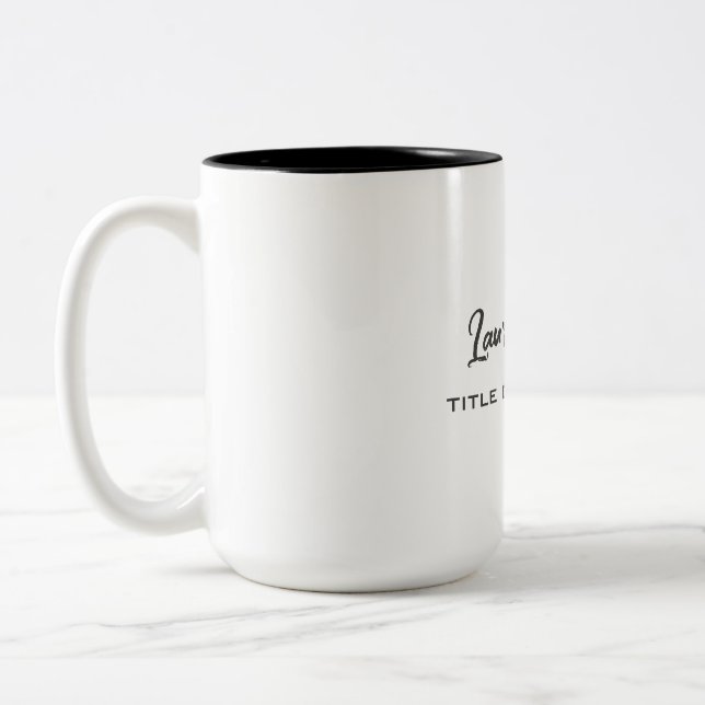 Minimalist Professional Modern Two-Tone Coffee Mug (Left)
