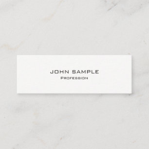 Minimalist Professional Modern White and Grey Mini Business Card