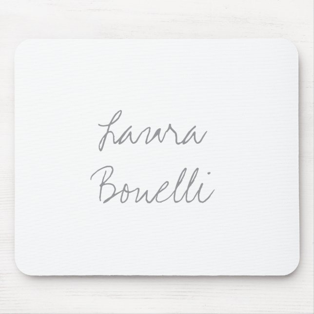 Minimalist Professional Modern Your Name Mouse Pad (Front)