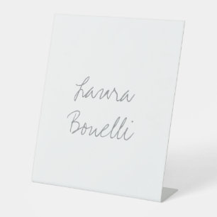 Minimalist Professional Modern Your Name Pedestal Sign